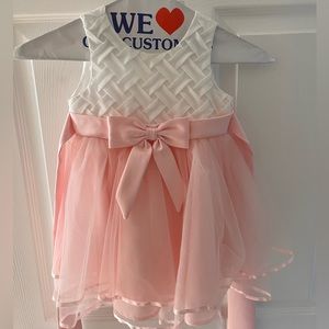 Rare Editions Pink & White Dress